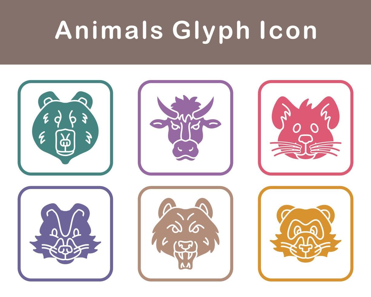 animales vector icono conjunto