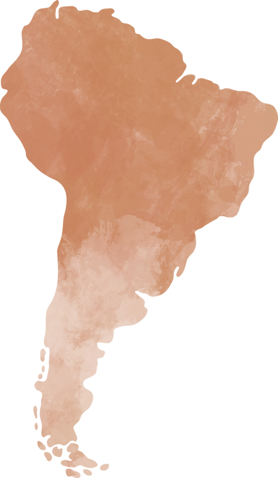 acuarela pintura de sur America mapa. png