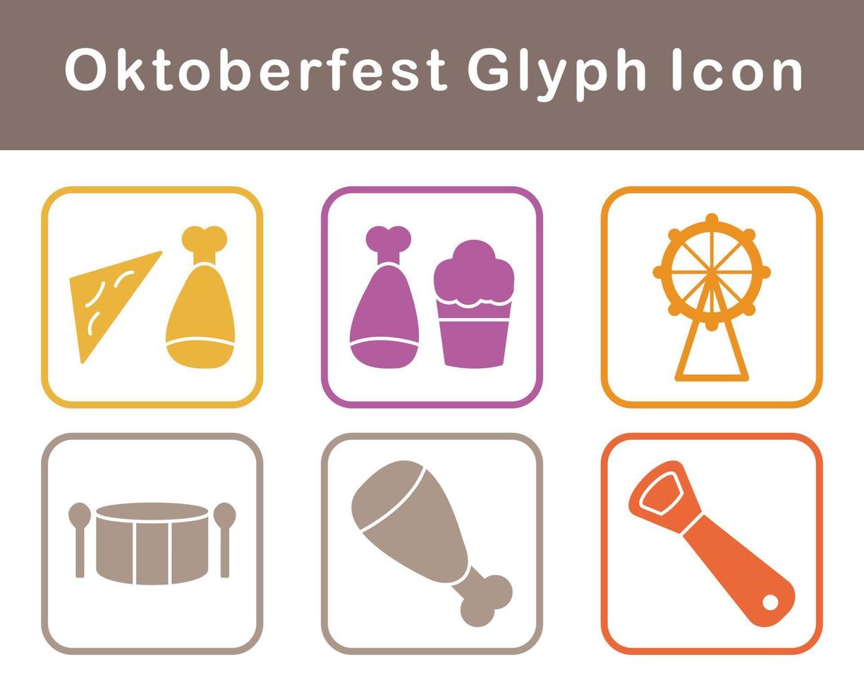 Oktoberfest vector icono conjunto