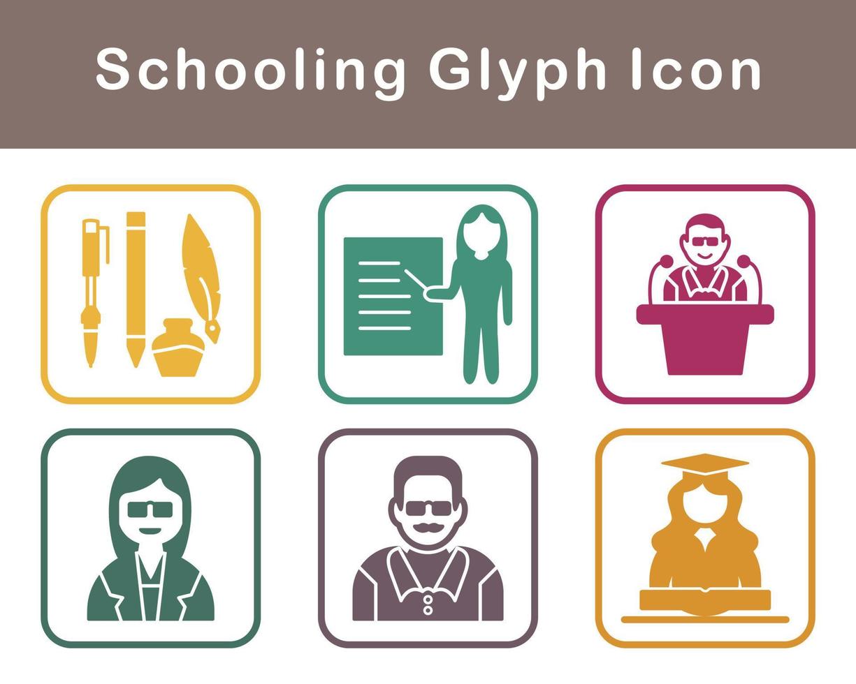 Schooling Vector Icon Set