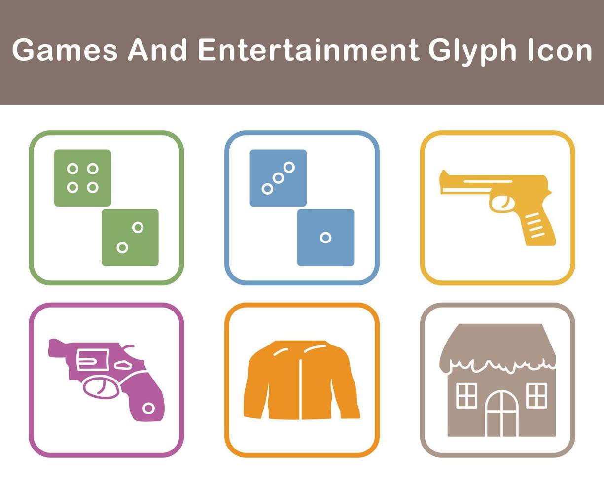 Games And Entertainment Vector Icon Set