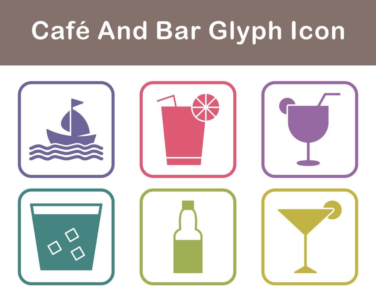 Cafe And Bar Vector Icon Set