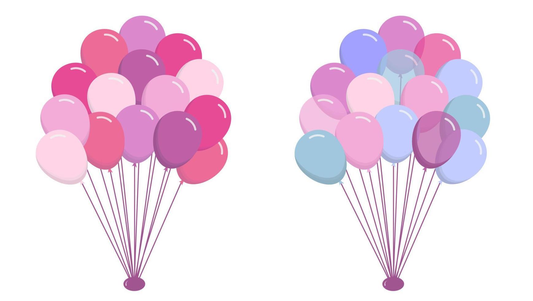 Set Of Colorful Balloons. Party Concept. vector