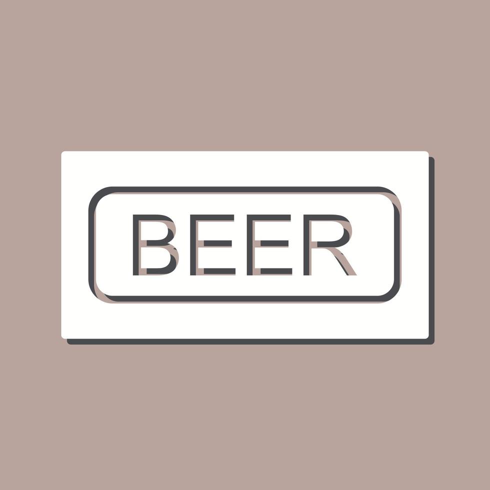 icono de vector de signo de cerveza