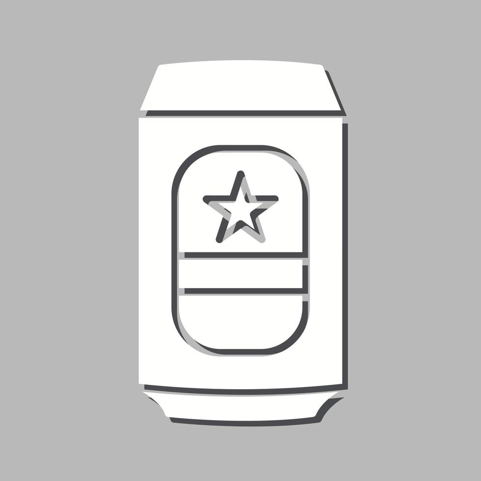 icono de vector de lata de cerveza