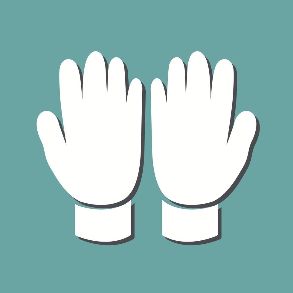 icono de vector de guantes de jardinería