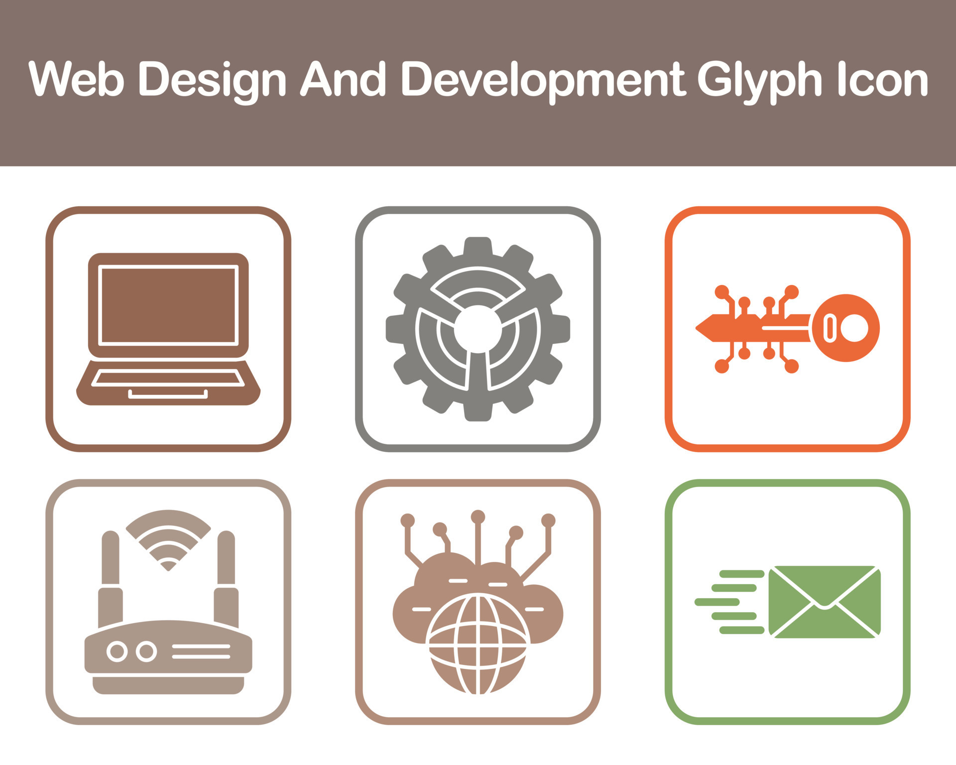 Web Design And Development Vector Icon Set 21454961 Vector Art at Vecteezy