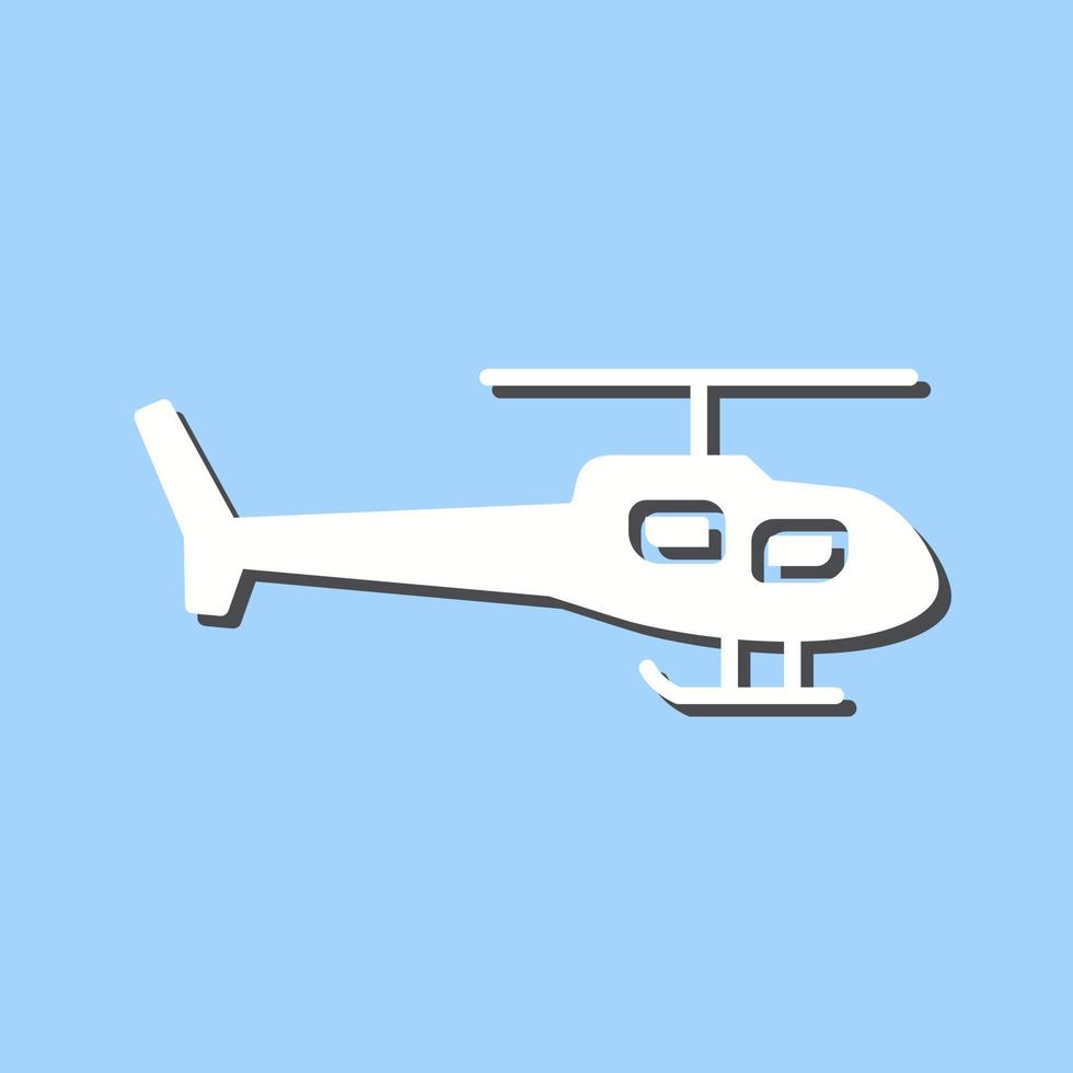 icono de vector de helicóptero