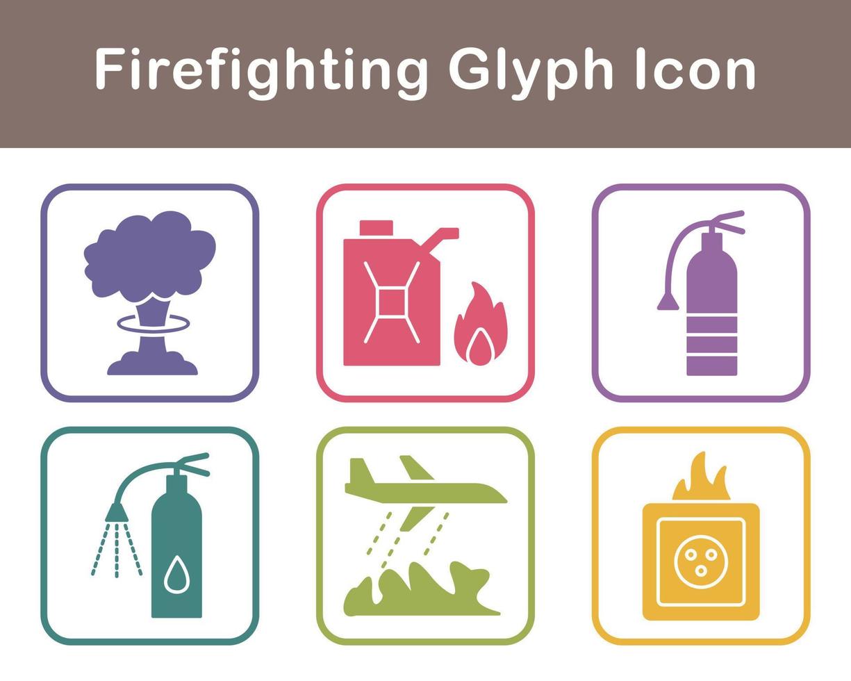 Firefighting Vector Icon Set