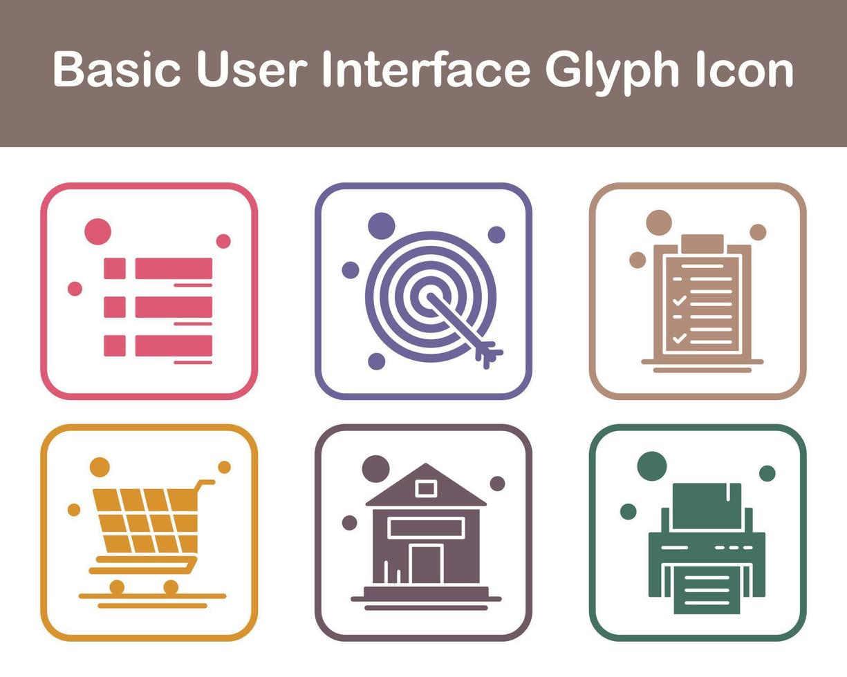 Basic User Interface Vector Icon Set