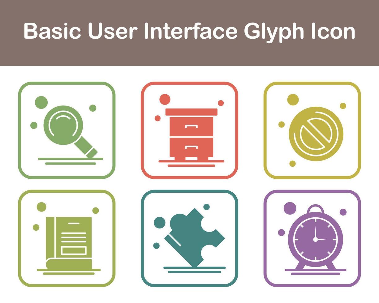 Basic User Interface Vector Icon Set