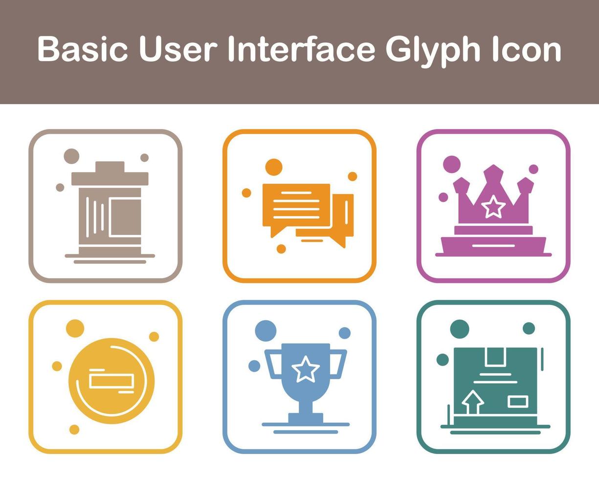 Basic User Interface Vector Icon Set