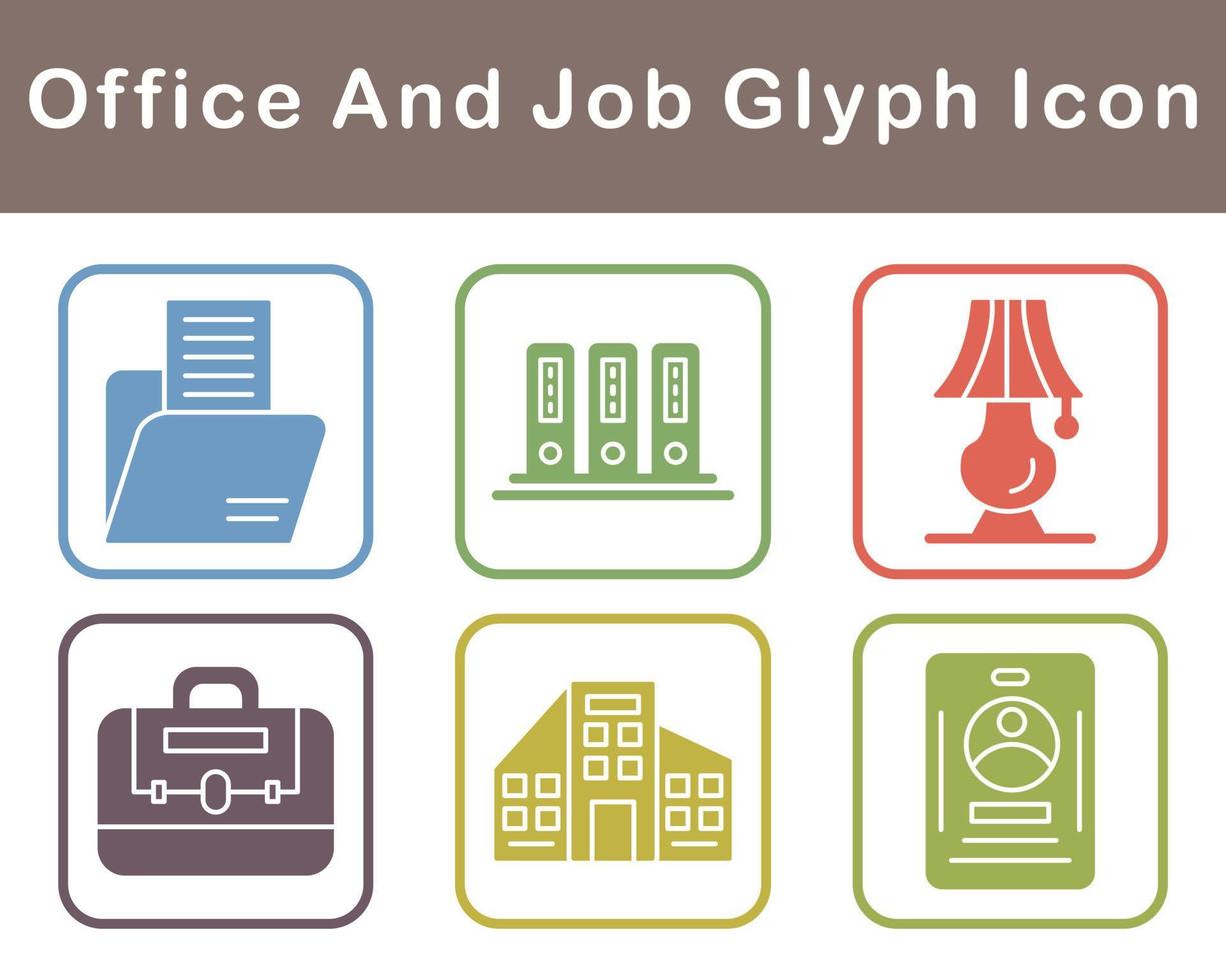 Work Office And Job Vector Icon Set