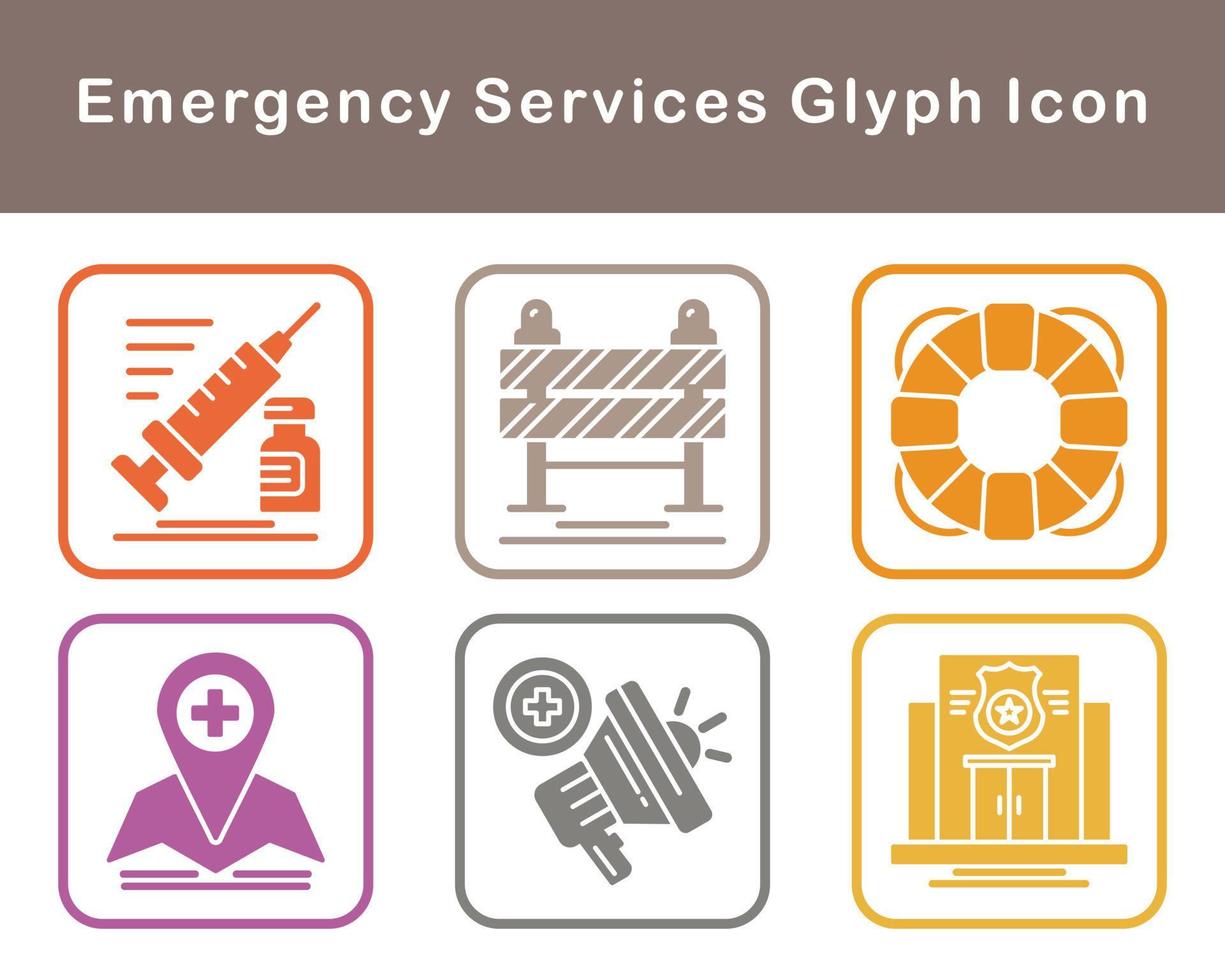 Emergency Services Vector Icon Set