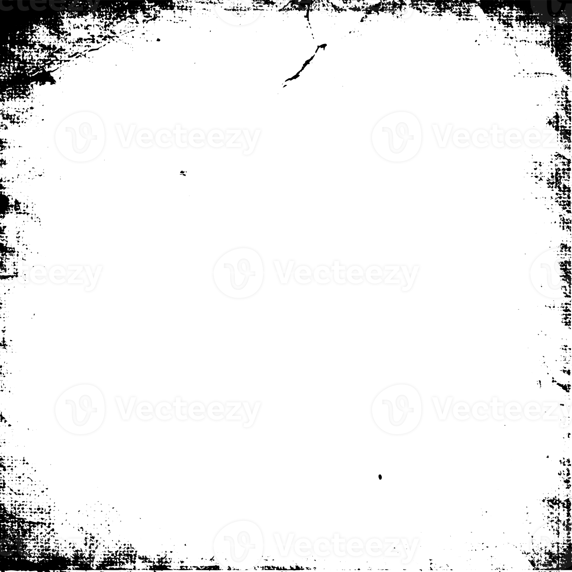 Grunge border texture background. Abstract frame overlay. PNG graphic