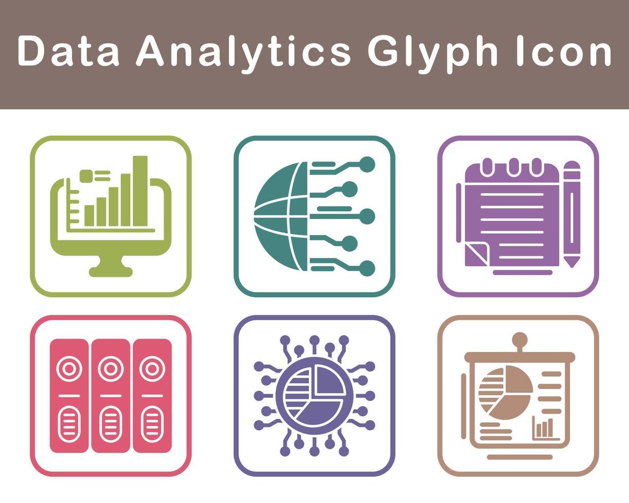 Data Analytics Vector Icon Set 21455410 Vector Art at Vecteezy