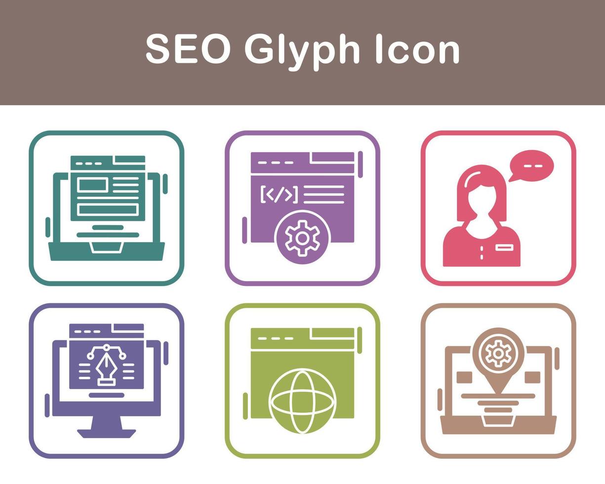 seo vector icono conjunto