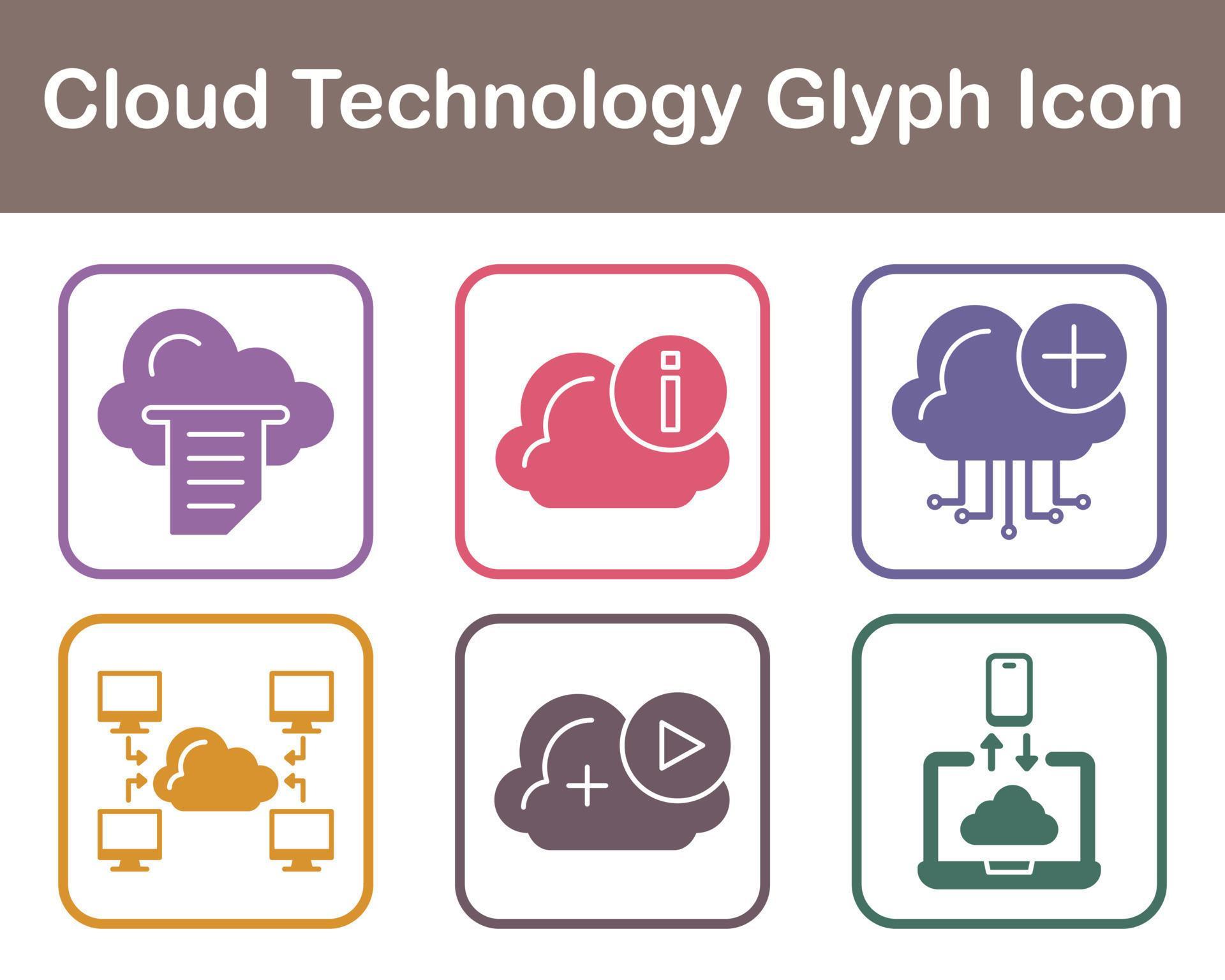 Cloud Technology Vector Icon Set 21455433 Vector Art at Vecteezy