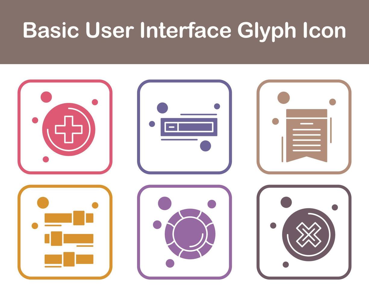 Basic User Interface Vector Icon Set