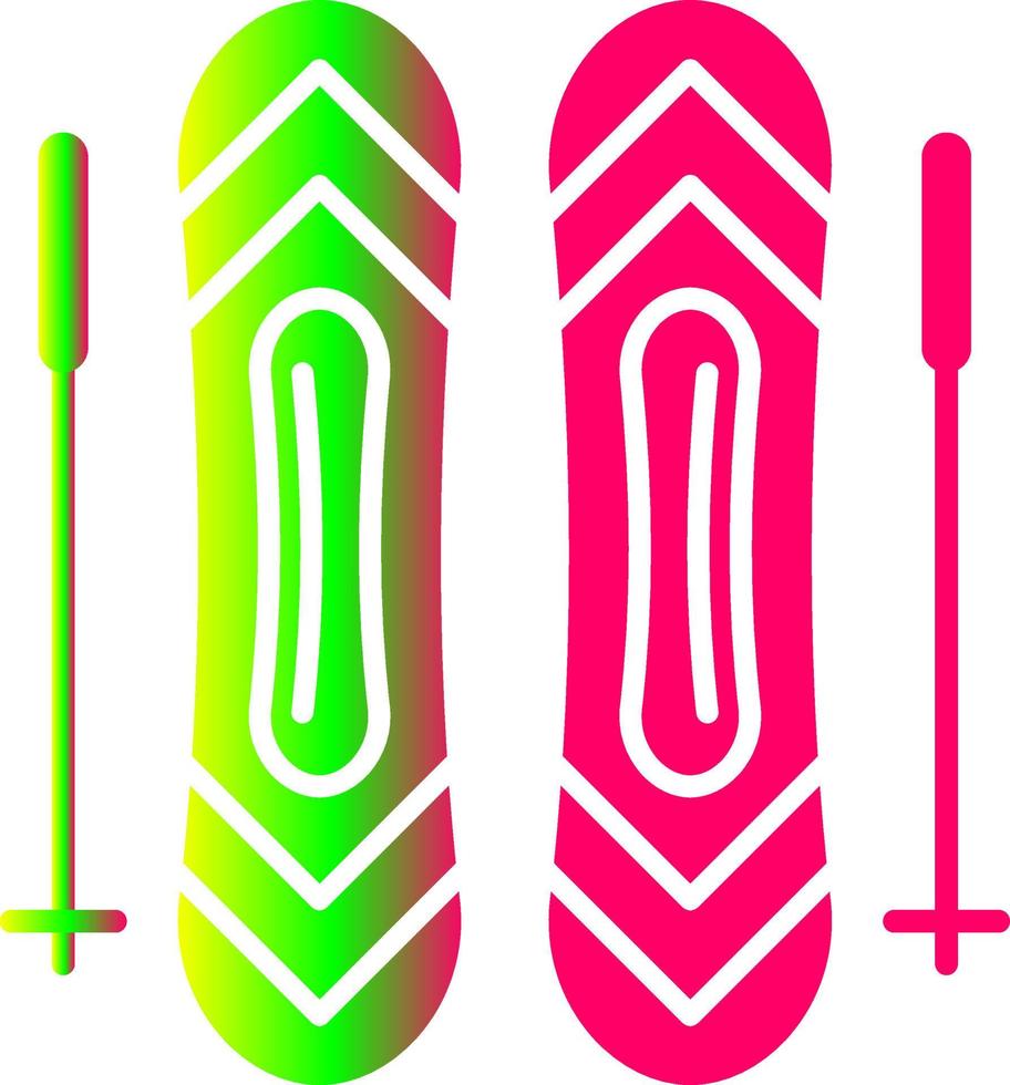Ski Sticks Vector Icon