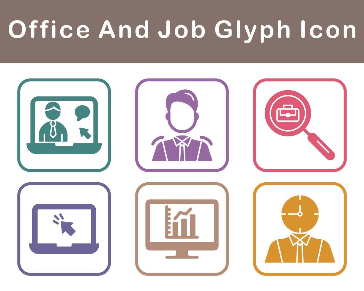 Work Office And Job Vector Icon Set