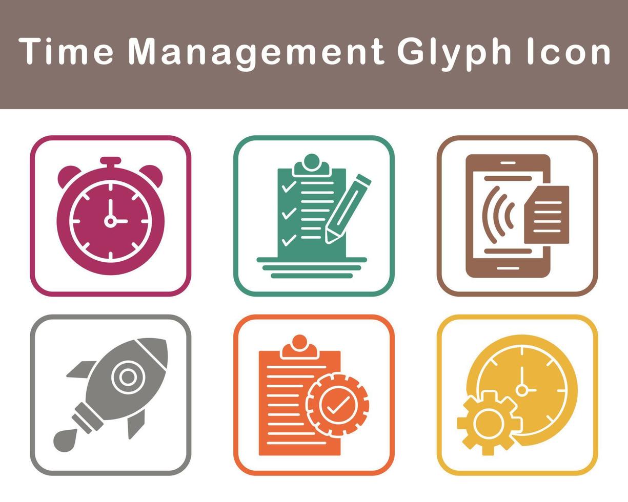 Time Management Vector Icon Set