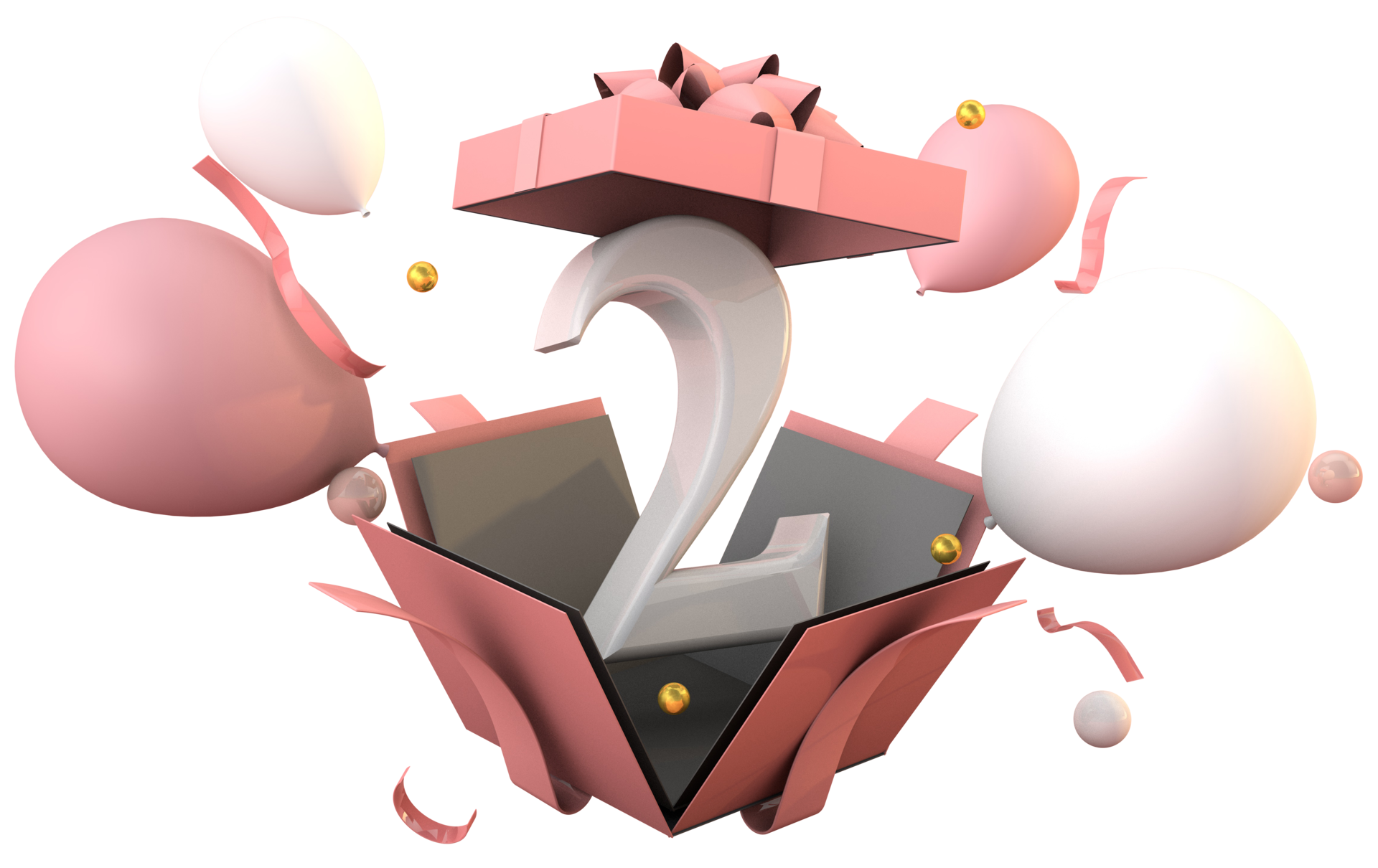 pink-number-2-a-happy-birthday-celebration-21456168-png