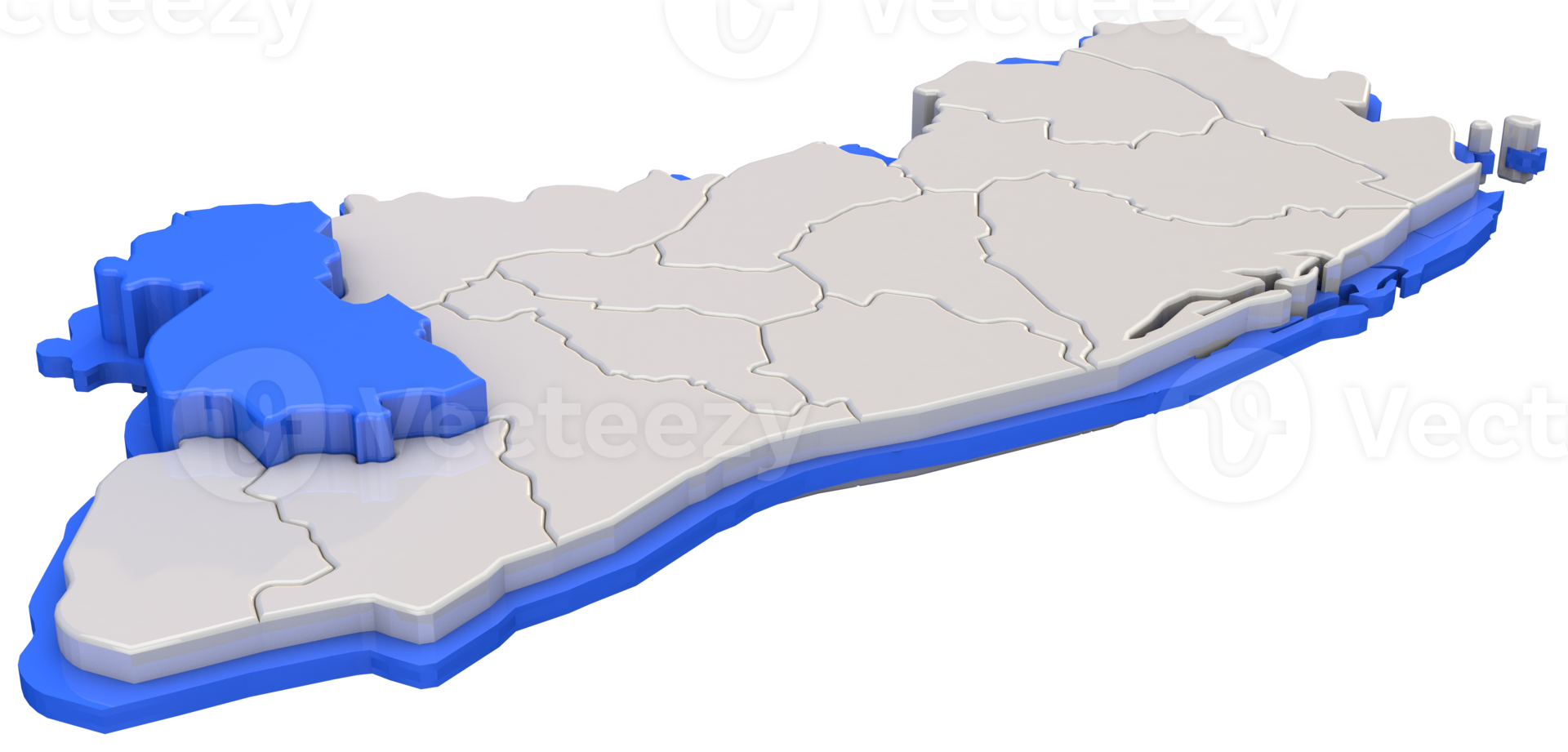 mapa do el salvador região do santa ana em azul png