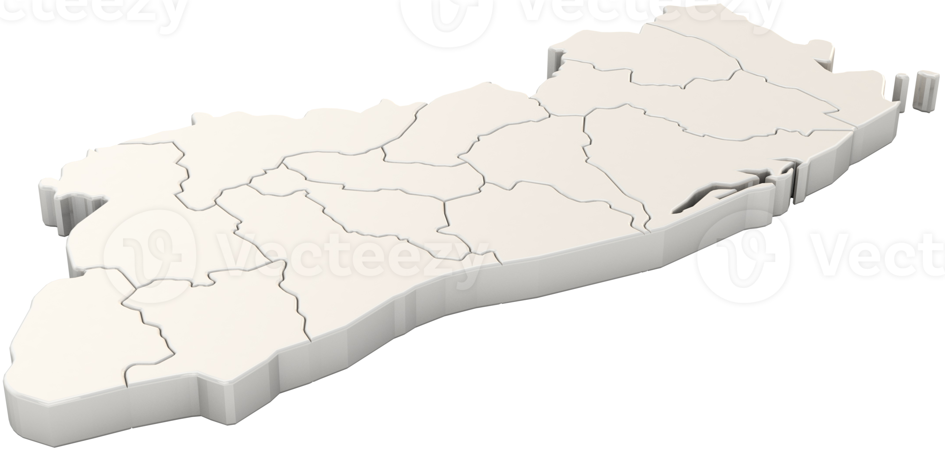 3D El Salvador map png