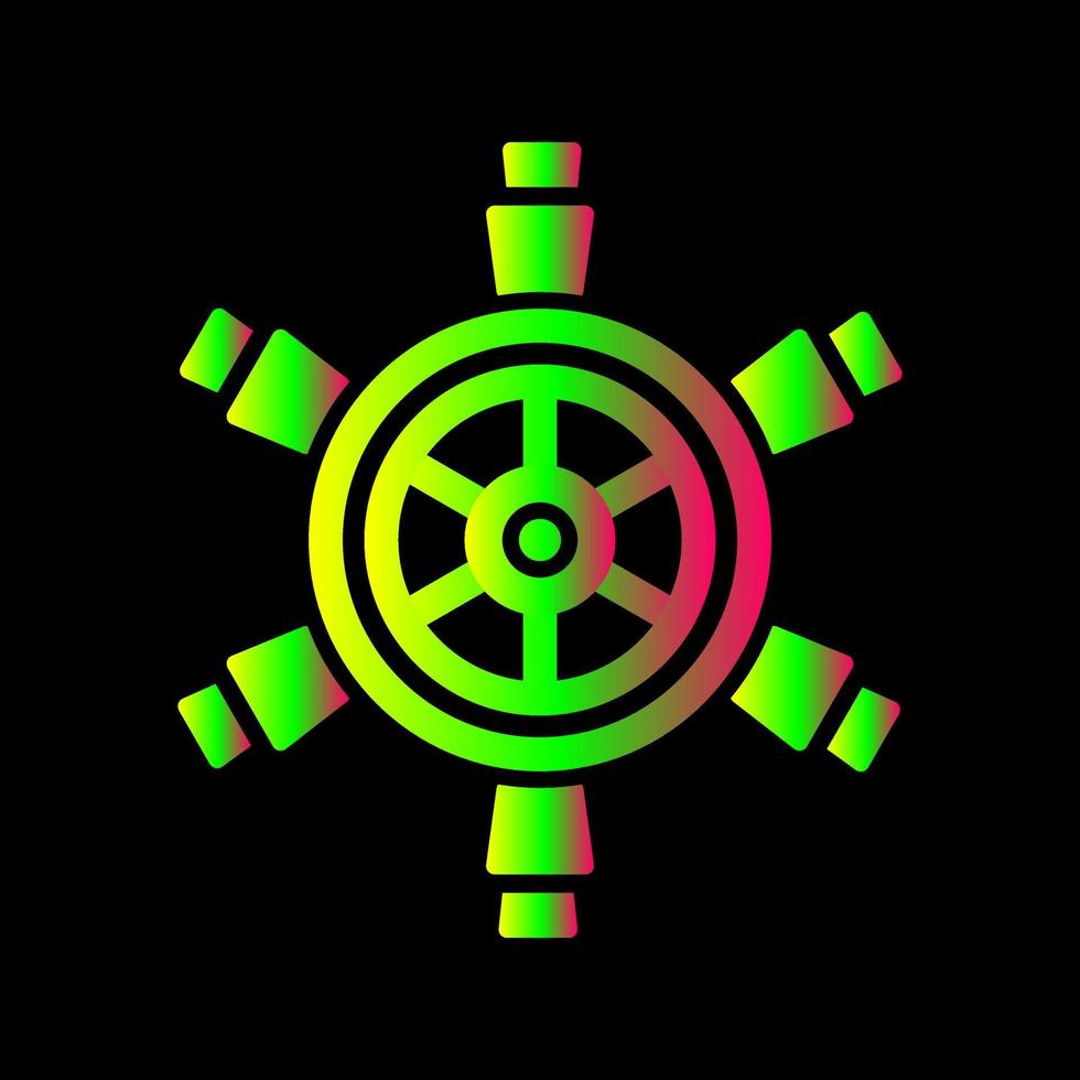 icono de vector de rueda de barco