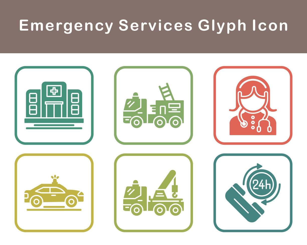 Emergency Services Vector Icon Set