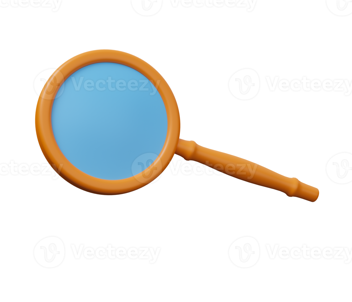 vergrootglas 3d pictogram png