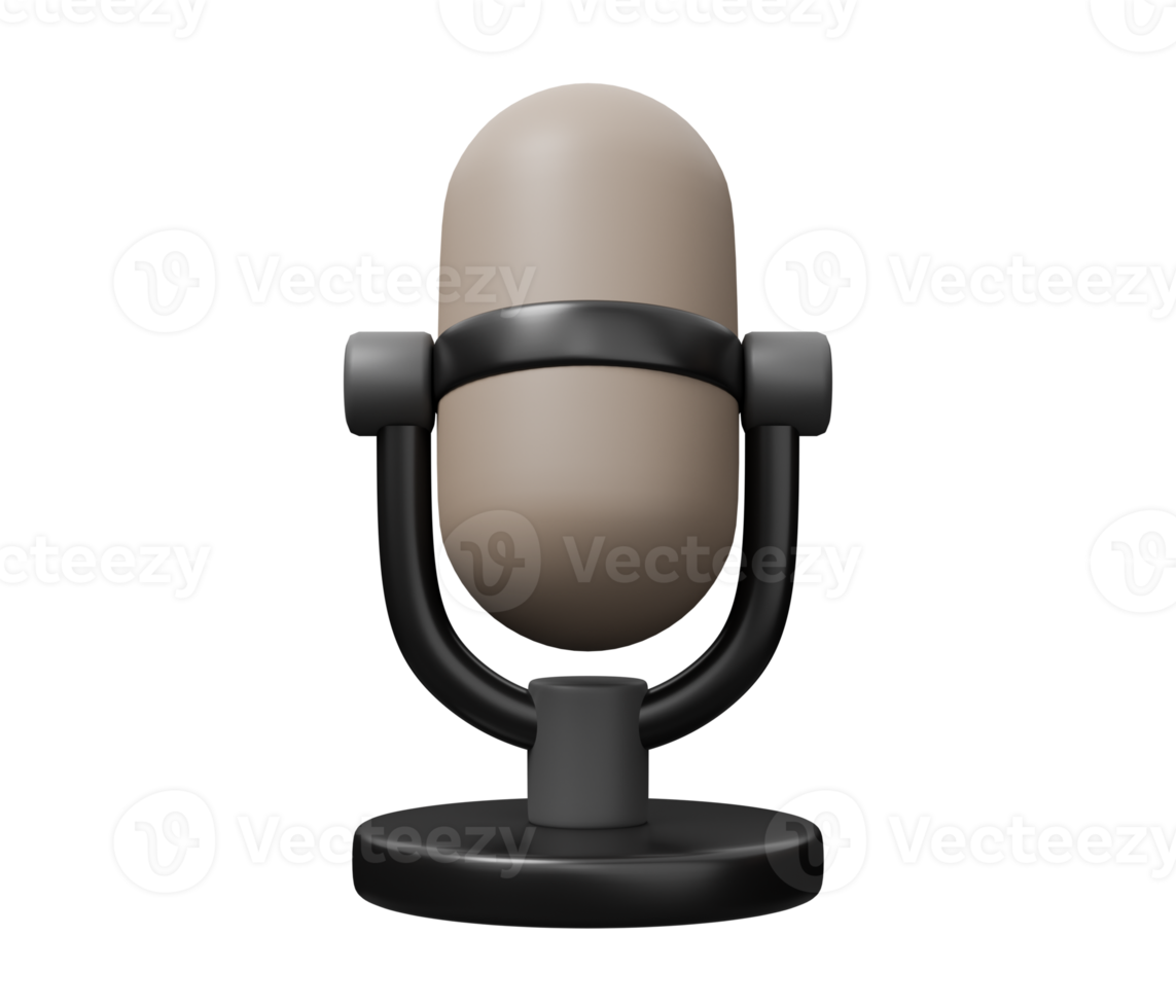 mikrofon podcast 3d ikon png