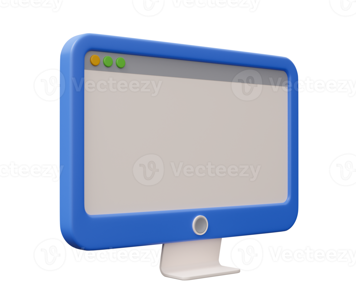 computer blank screen 3d icon png