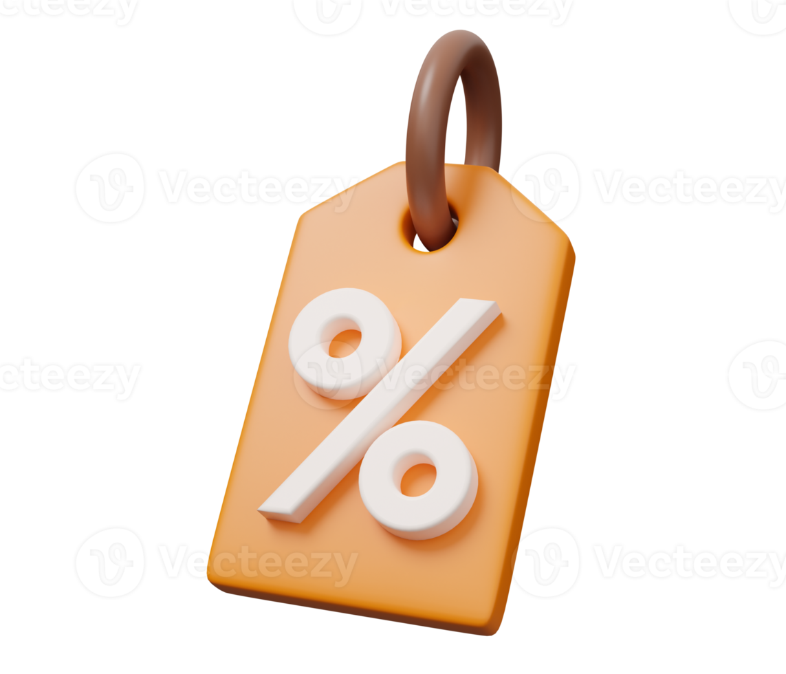 price tag percentage 3d icon png