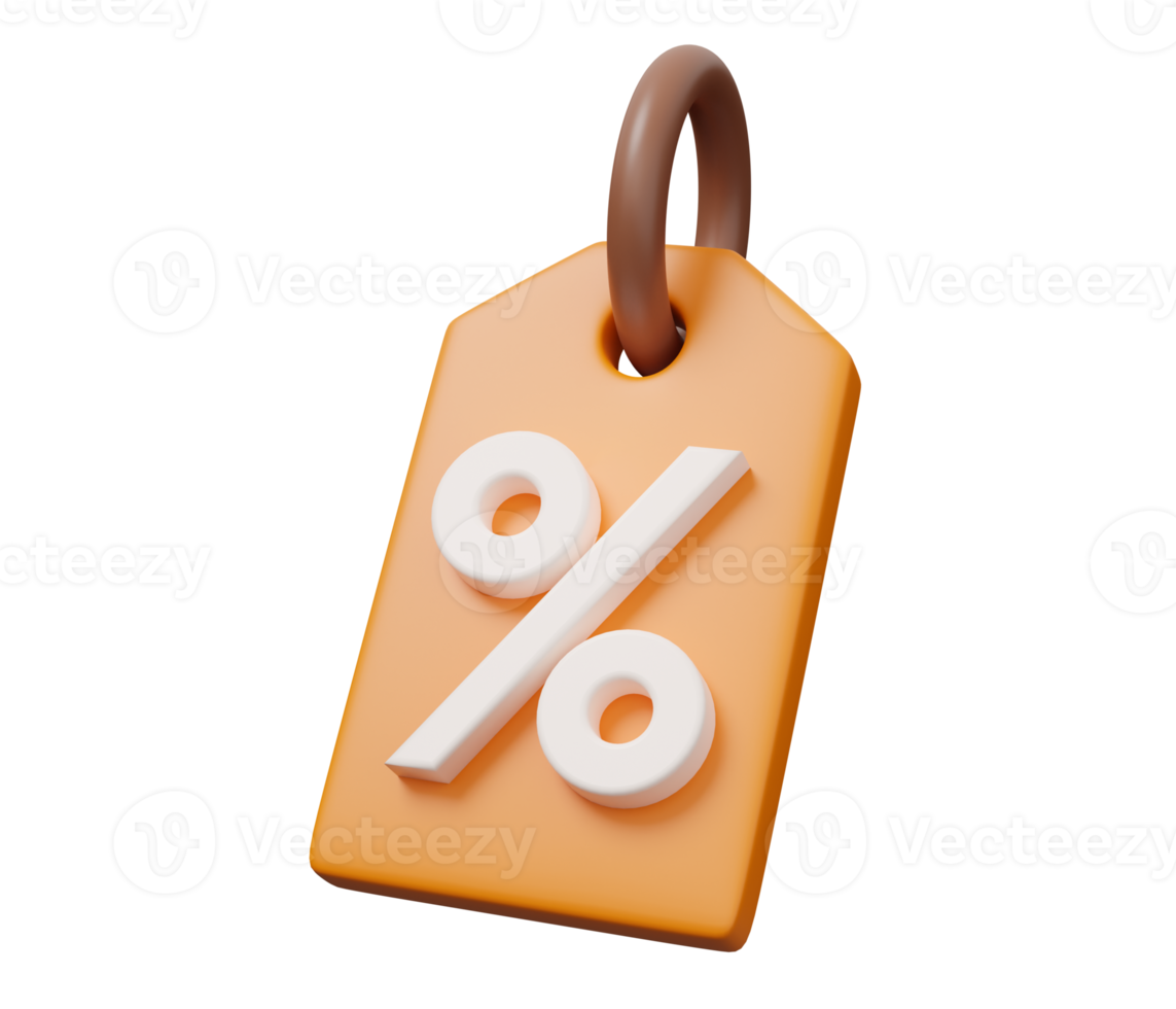 prijs label percentage 3d icoon png