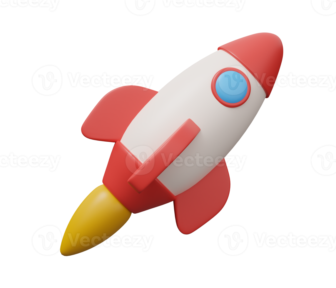 rocket spaceship 3d icon png