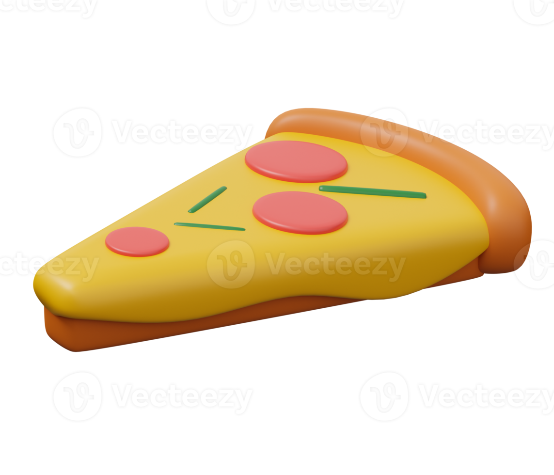 pizza fatia 3d ícone png