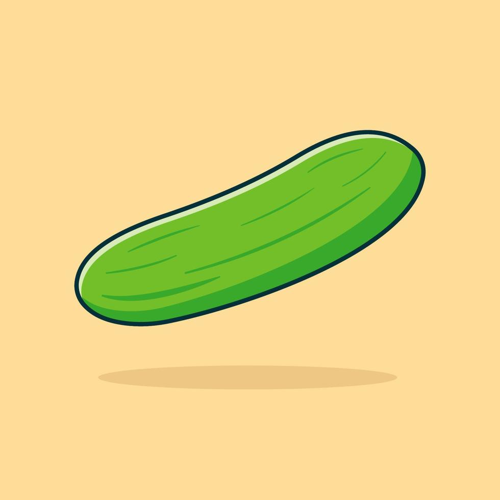Free vector cucumber vegetable cartoon vector icon illustration vegetable icon concept isolated