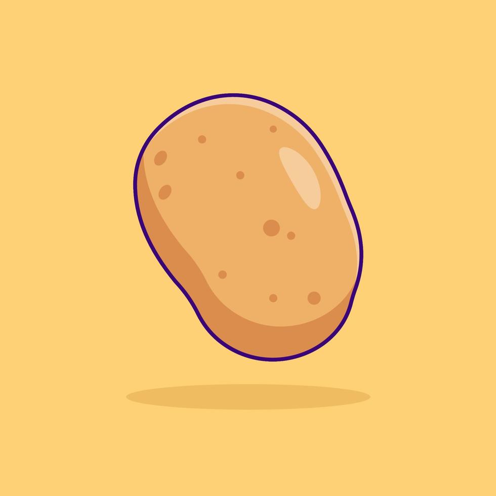 Free vector potato vegetable cartoon vector icon illustration vegetable icon concept isolated