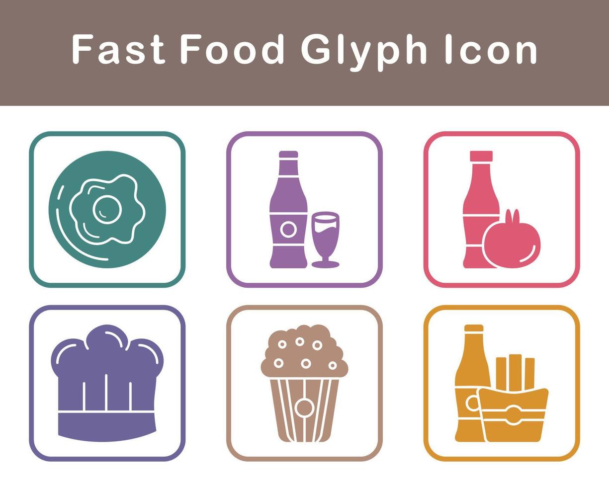 Fast Food Vector Icon Set