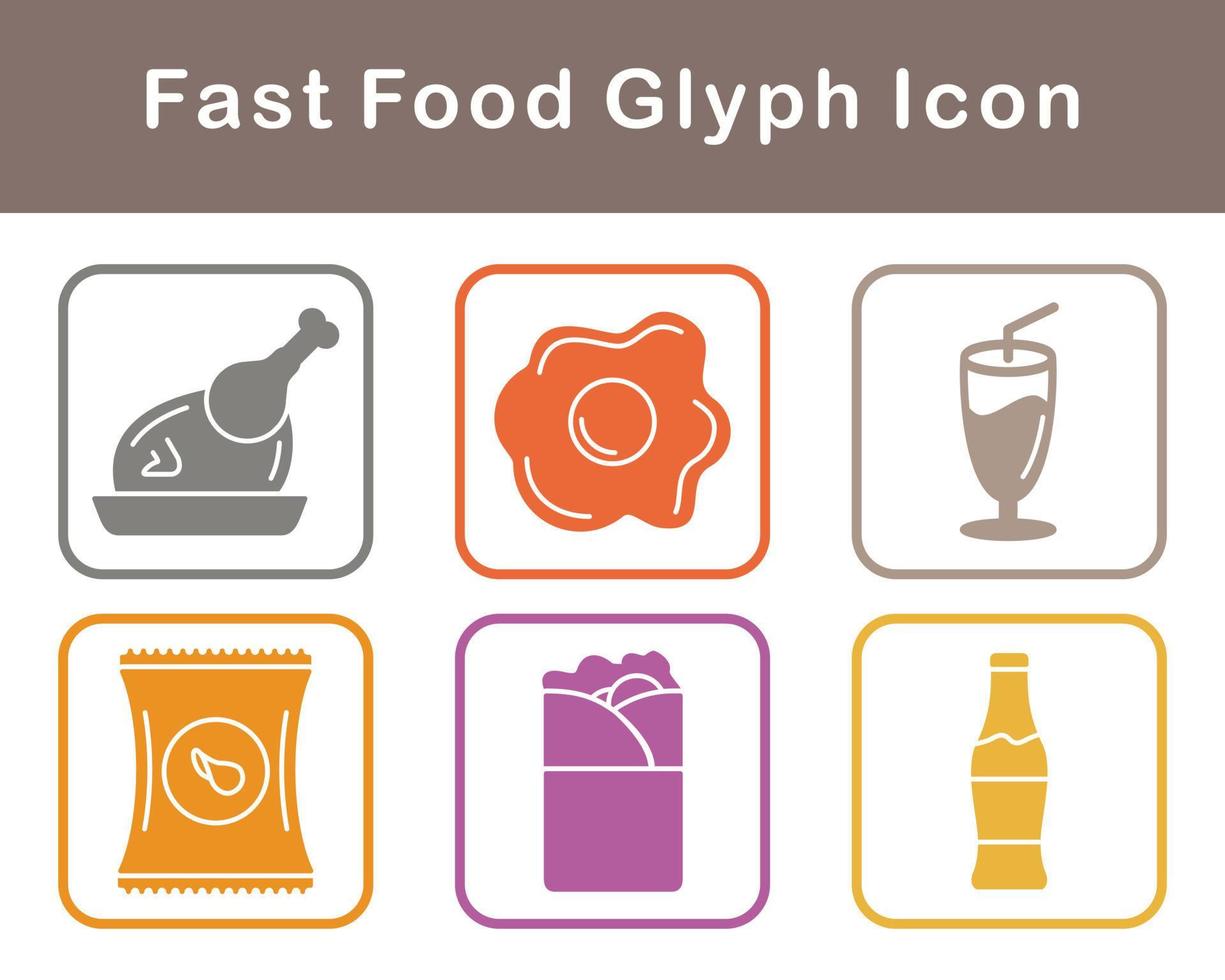 Fast Food Vector Icon Set