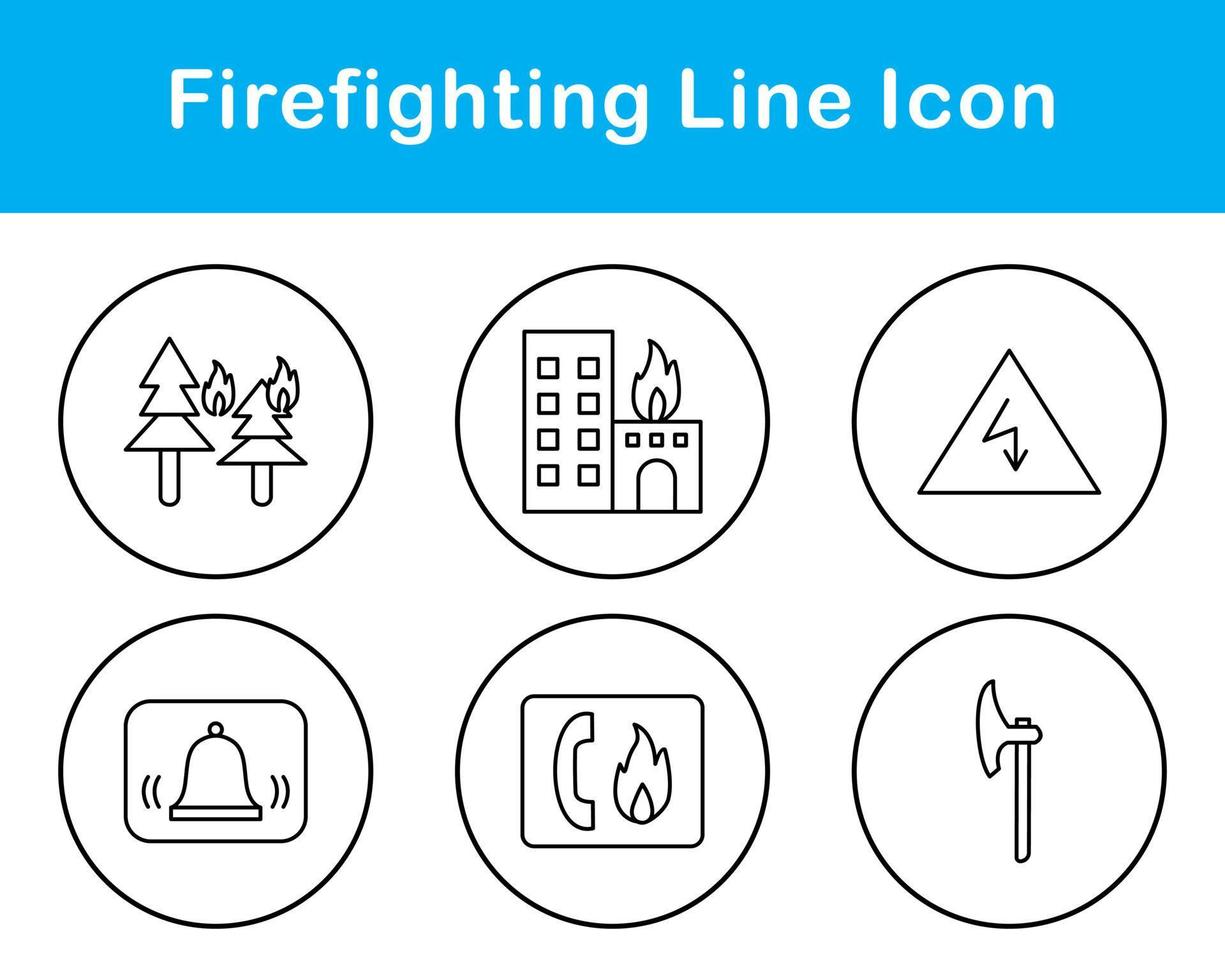 Firefighting Vector Icon Set