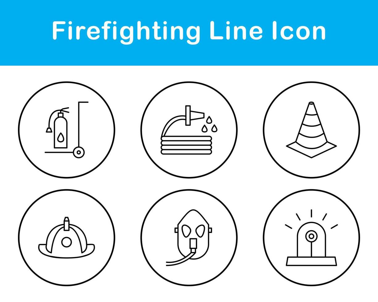 Firefighting Vector Icon Set
