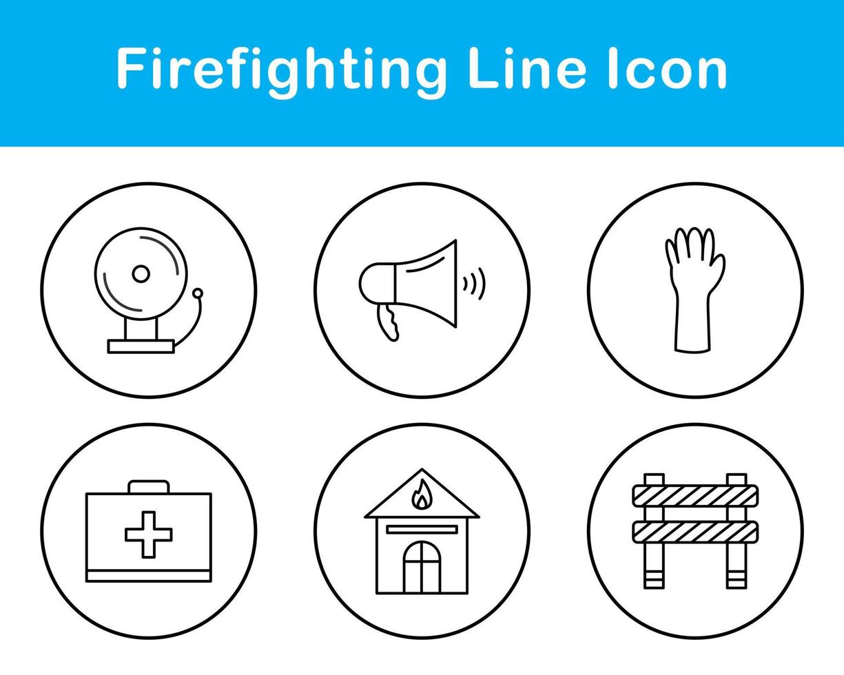 Firefighting Vector Icon Set