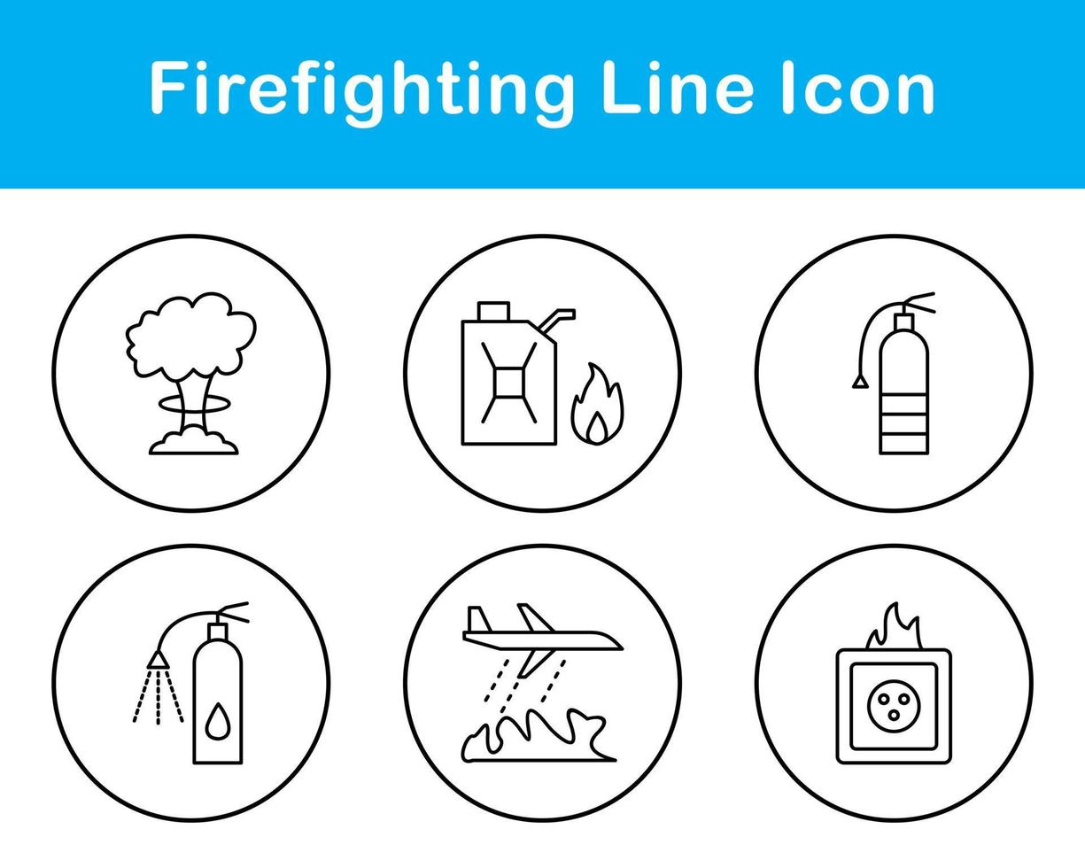 Firefighting Vector Icon Set
