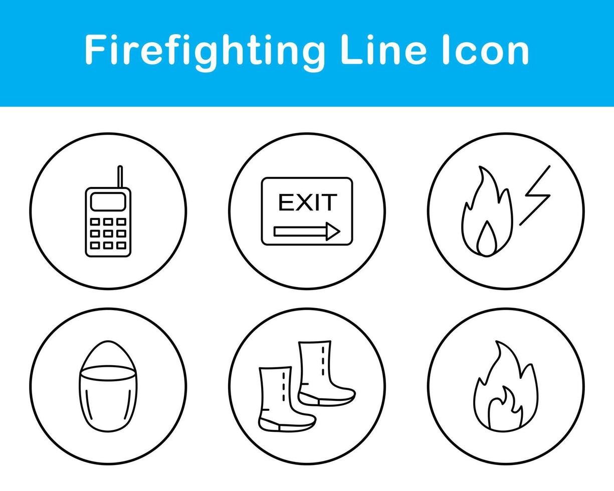 Firefighting Vector Icon Set