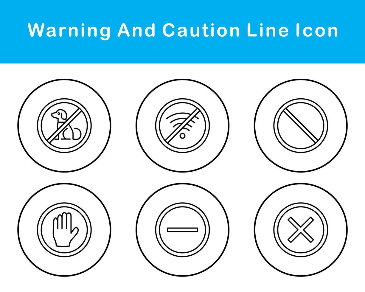Warning And Caution Vector Icon Set