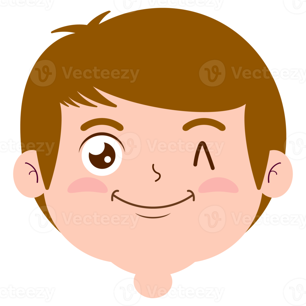 boy smiling face cartoon cute png