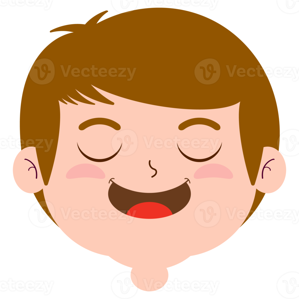 boy happy face cartoon cute png